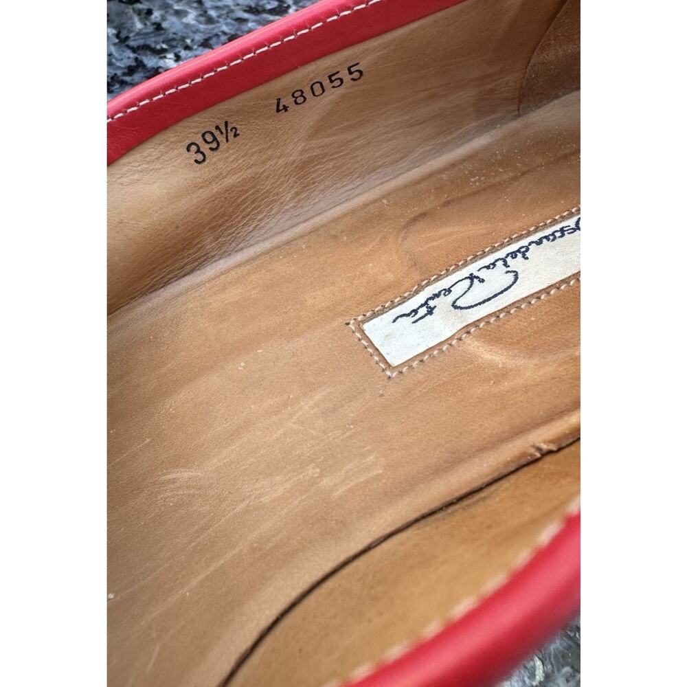 Oscar de la Renta red suede loafers Women’s Size 39.5 - Picture 8 of 15